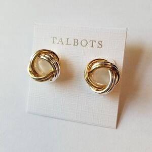 ❗Talbots Gold Silver Swirl Stud Earrings❗